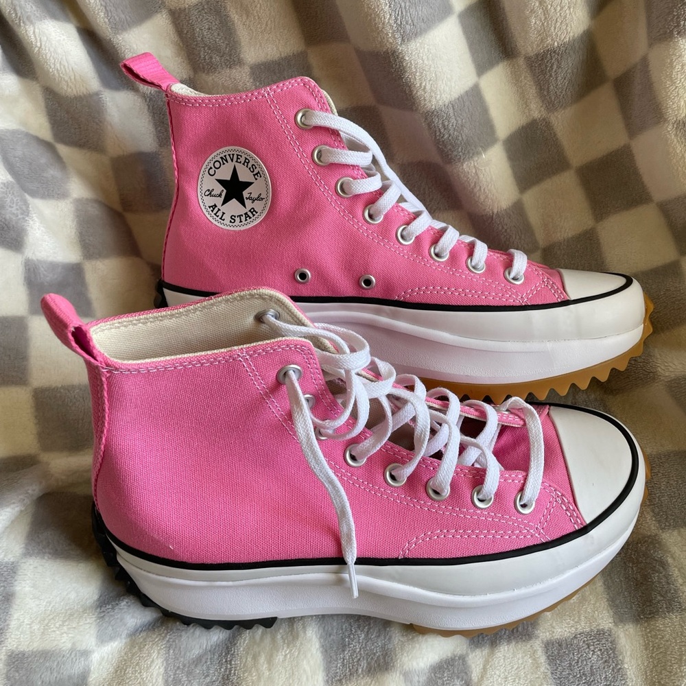 Converse run star hike platform sneaker - oops! Pink